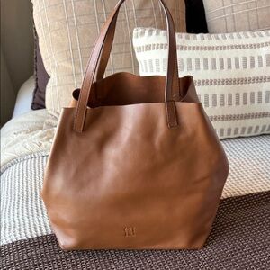 Carolina Herrera Tan Leather Tote